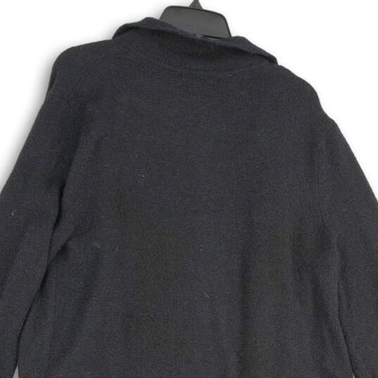 Free Assembly Womens Black Long Sleeve Open-Front Cardigan Sweater Size L image number 4