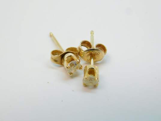 14k Yellow Gold 0.28CTTW Diamond Stud Earrings 0.6g image number 1