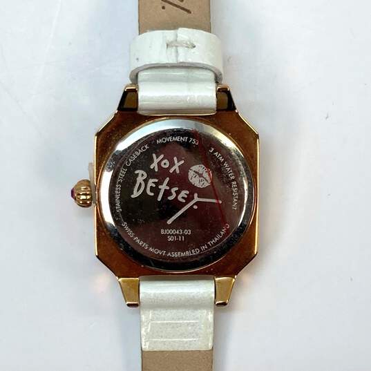 Designer Betsey Johnson BJ00043-03 Rhinestone Analog Dial Quartz Wristwatch image number 2