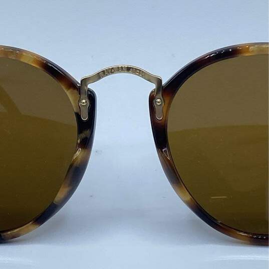 Ray-Ban Rb2447 Round Sunglasses - Spotted Brown Havana/B-15 Brown w/ Case image number 5