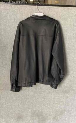 Perry Ellis Portfolio Mens Black Shell Genuine Leather Jacket Size XXL alternative image