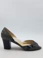 Authentic Jimmy Choo Gray D'Orsay Snakeskin Pump W 7.5 image number 1