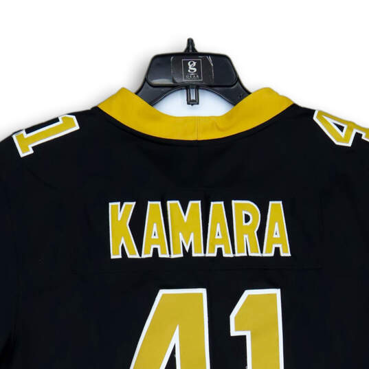 Buy the Mens Black Gold Short Sleeve New Orleans Saints 41 Kamara NFL Jersey  Size M