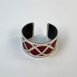 Designer Brighton Silver-Tone Red Adjustable Christo Wide Cuff Bracelet alternative image