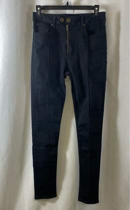 Sandro Womens Black Visible Seam Low Rise Adorned Denim Skinny Jeans Size S