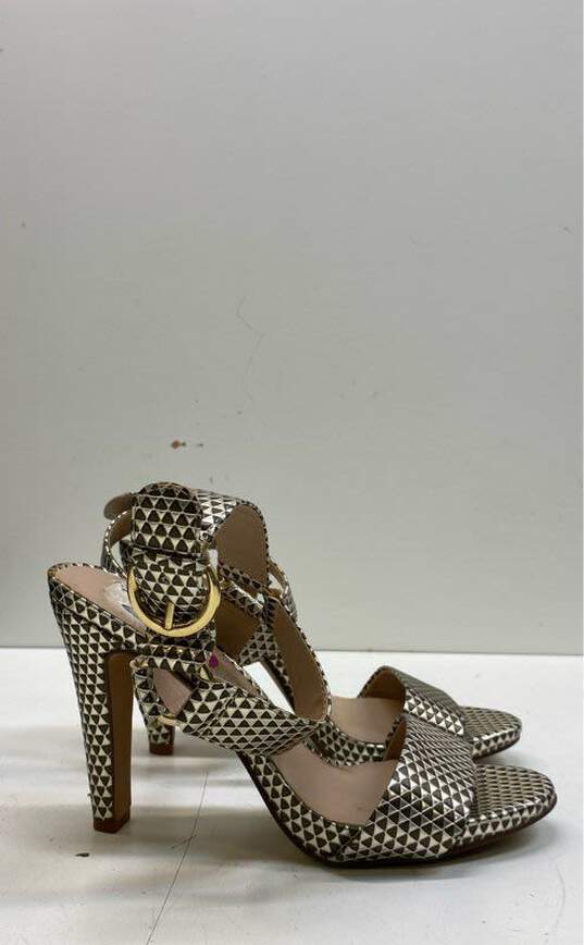 Karl Lagerfeld Women's Cadia Ankle Strap Metallic Heels Size 6.5 image number 3