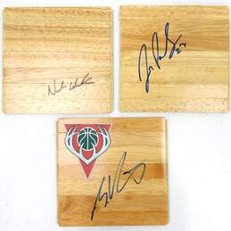 Milwaukee Bucks Autographed Floor Pieces