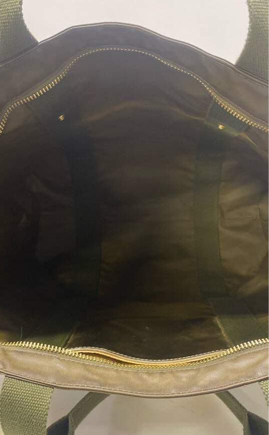 India Hicks Coated Canvas Large Tote Army Green image number 4