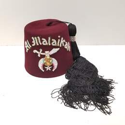 Al Malaikah Masonic Shriner Fez Hat Size 7 1/4