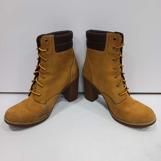 Timberland Women's A1KJH Tillston Wheat Nubuck 3in Heel Boots Size 9.5 image number 2