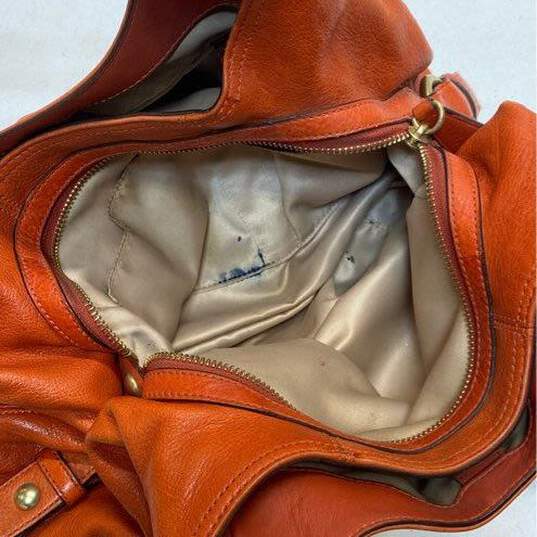 COACH 14336 Madison Orange Leather Hobo Shoulder Tote Bag image number 3