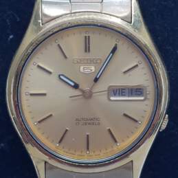 Seiko 35mm 5 Gold Tone Automatic 17-Jewel Stainless Steel Watch alternative image