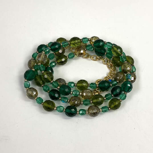 Designer Joan Rivers Green Lobster Clasp Fashionable Beaded Necklace image number 4