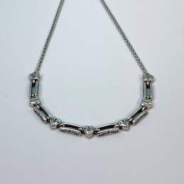 Designer Brighton Silver-Tone Pompeii Heart Scroll Link Wheat Chain Necklace alternative image