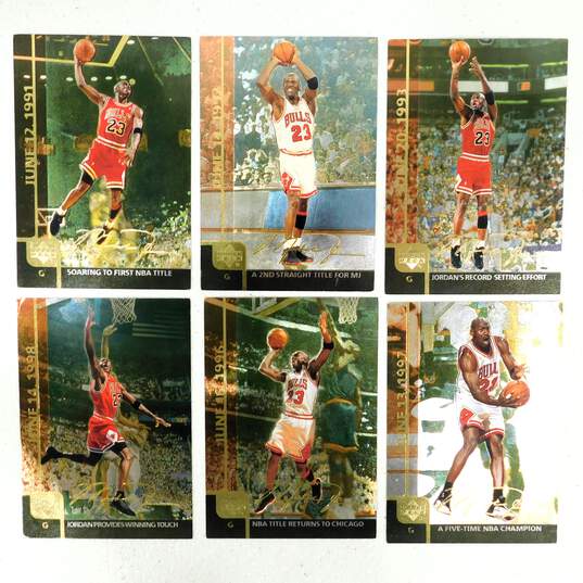 2000 Michael Jordan Upper Deck Gatorade Jumbo Cards Complete 1-6 image number 1