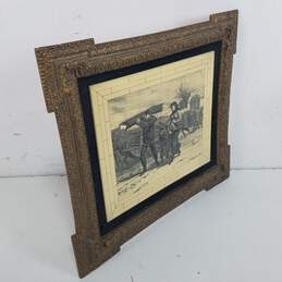 Clément-Auguste Andrieux - Framed Art - COLLECTING FIREWOOD - 1870 -Intaglio (printmaking) alternative image