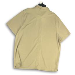 NWT Perry Ellis Mens Beige Short Sleeve Spread Collar Button-Up Shirt Size XXL alternative image