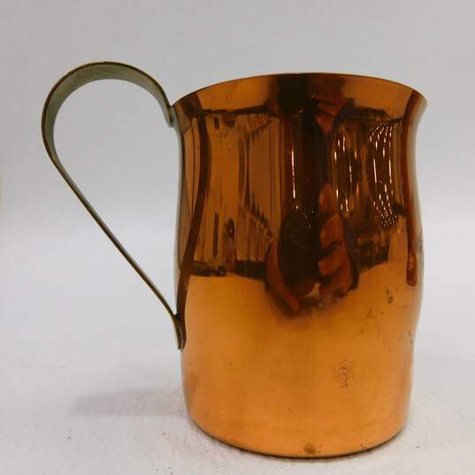 Vintage Copper Turkish Coffee Kettle Tea Pot Side Handle W/ Coppercarft Pitcher image number 2