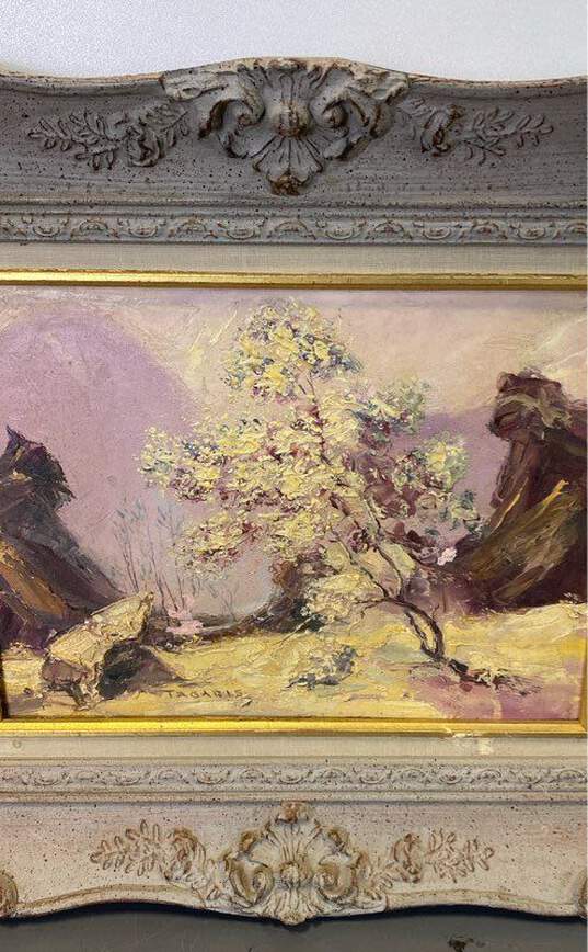 Morning in the Living Desert Oil on canvas by Andrew Tagaris Signed. 1971 image number 6