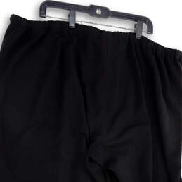 Womens Black Flat Front Regular Fit Straight Leg Cropped Pants Size 22/24W alternative image