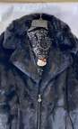 NWT Dolls Kill Hello Kitty Womens Black Legion Of Dishonor Faux Fur Coat Sz 2XL image number 3