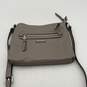 Dana Buchman Womens Gray Leather Zipper Adjustable Strap Crossbody Bag Purse image number 1