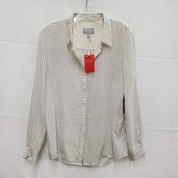 NWT PURE Collection WM's 100% Pin Stripe Shirt Blouse Size 4
