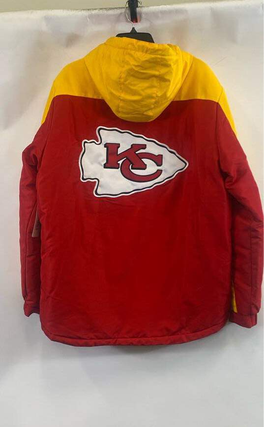 NFL Men's Red/Yellow Kansas Chiefs Jacket-L NWT image number 2