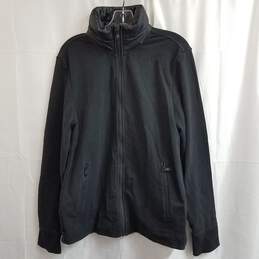 Lululemon Athletica Men's Size L Black Fleece Jacket With Padded Collar
