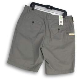 NWT Dockers Mens Gray Flat Front Slash Pockets Chino Shorts Size 36 alternative image