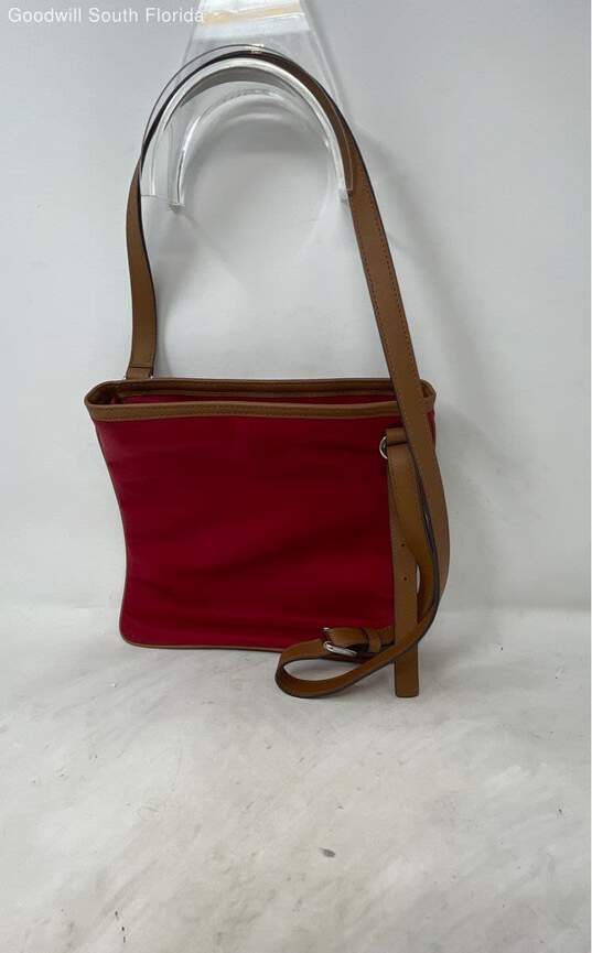 Michael Kors Red Brown Outer Pocket Crossbody Handbag image number 2