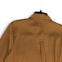 Womens Brown Spread Collar Long Sleeve Classic Button-Up Shirt Size XL image number 4