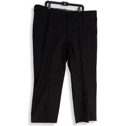 Dockers Mens Black Flat Front Slash Pocket Straight Leg Dress Pants Size 44