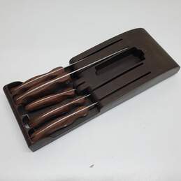 Vintage Cutco 5 Piece Knife Set With Wall Mount alternative image