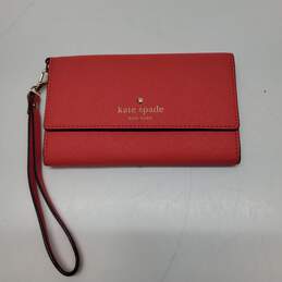 Kate Spade Pink Leather Wristlet Wallet