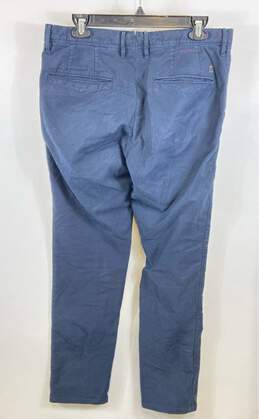 Incotex Mens Navy Blue Pockets Dark Wash Low Rise Denim Straight Jeans Size M alternative image