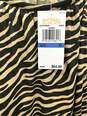 NWT Michael Kors Womens Blouse Top Shirt Zebra Print Bell Sleeve Khaki Size XL image number 6