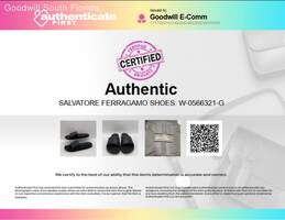 Authentic Salvatore Ferragamo Mens Black Sandals Size 11 alternative image