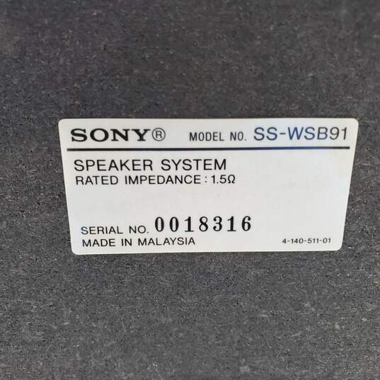 Pair of Sony Speakers Model SS-WSB91 Untested image number 6