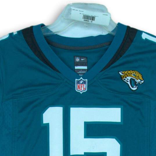 NWT Women's Nike Teal Jacksonville Jaguars Minshew II NFL On Field Jersey Size L image number 3