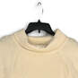 Womens Off-White Knitted Long Sleeve Turtleneck Pullover Sweater Size XS image number 3