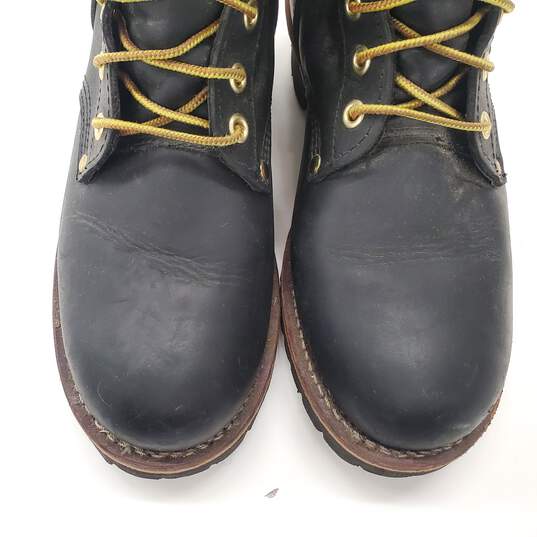 Georgia Men's Logger Black Leather Work Boots Size 8.5 image number 3