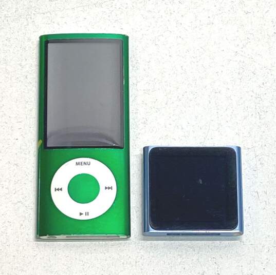 Apple iPod Nanos Blue & Green (Assorted Models) - Lot of 2 image number 1