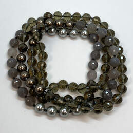 Designer Stella & Dot Silver-Tone Double Layer Multicolor Beaded Necklace alternative image
