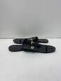 AUTHENTIC Versace Black 'Gold Medusa' Buckle Cut Out Thong Sandals Sz 7 image number 3