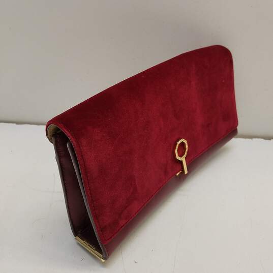 Louise Et Cie Velvet Leather Handbag Red image number 2