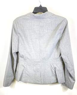NWT 7th Avenue Womens Gray Long Sleeve Single Breasted Blazer Jacket Size 8P alternative image