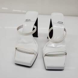 Jeffrey Campbell Women's Hustler White Platform Sandals Size 9.5