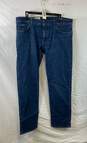 NWT Hugo Boss Unisex Adults Blue Candiani Dark Wash Denim Straight Jeans Size 33 image number 1