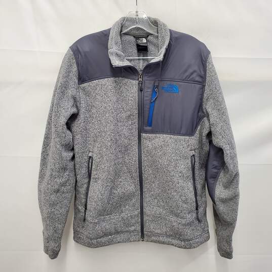 The North Face MN's Heather Gray Fleece Full Zip Jacket Size MM image number 1